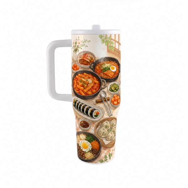 Insulated Stainless Steel Travel Tumbler with Straw and Handle