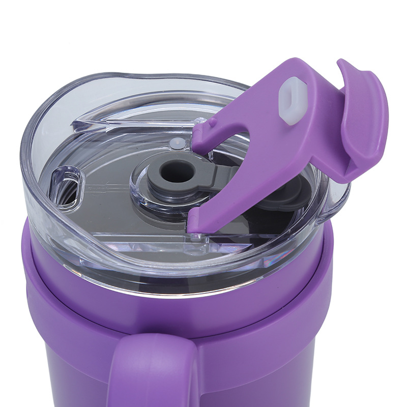2-in-1 Insulated Stainless Steel Tumbler with Handle and Straw - Image 3