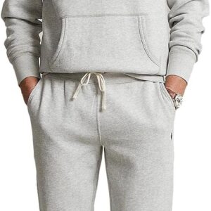 Classic Fleece Drawstring Hoodie Kangaroo Pocket Ribbed Cuffs - Image 4