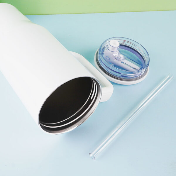 Insulated Stainless Steel Travel Tumbler with Straw and Handle