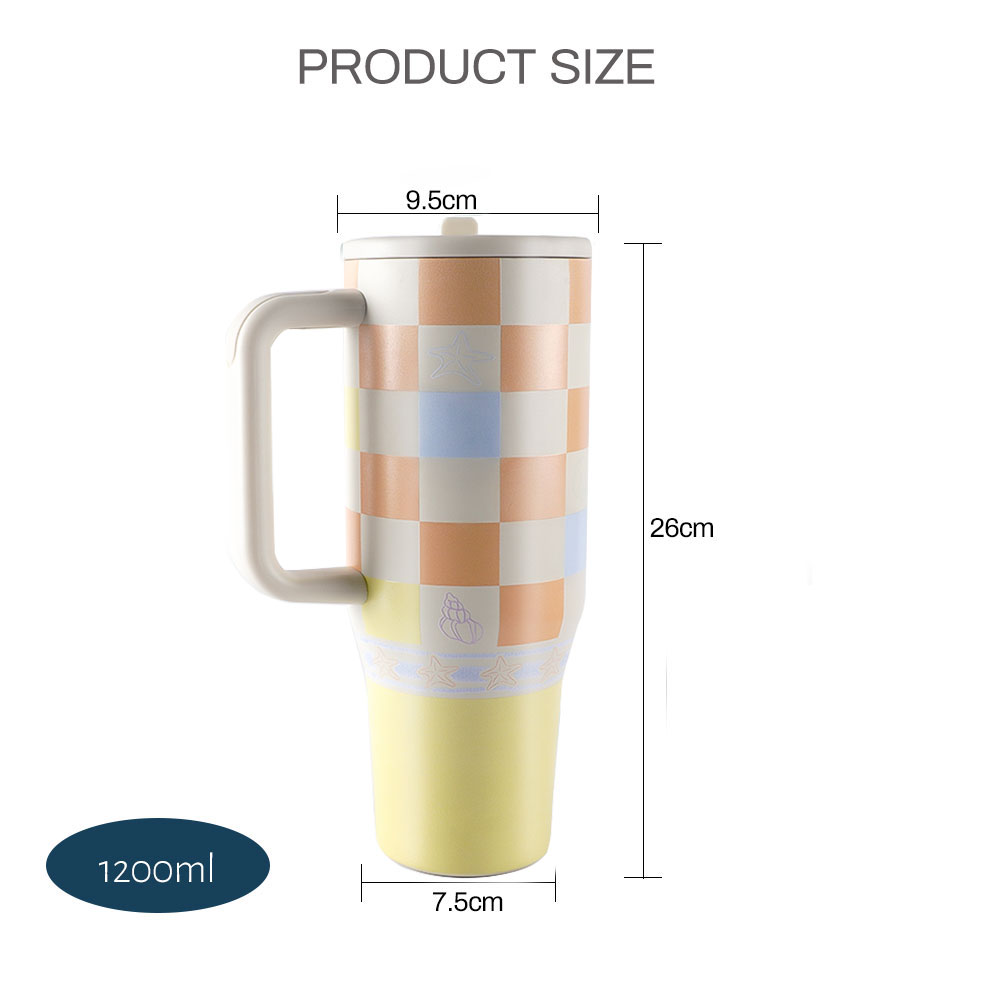 Insulated Stainless Steel Travel Tumbler with Straw and Handle - Image 7