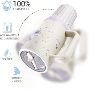 Insulated Stainless Steel Travel Tumbler with Straw and Handle - Image 8