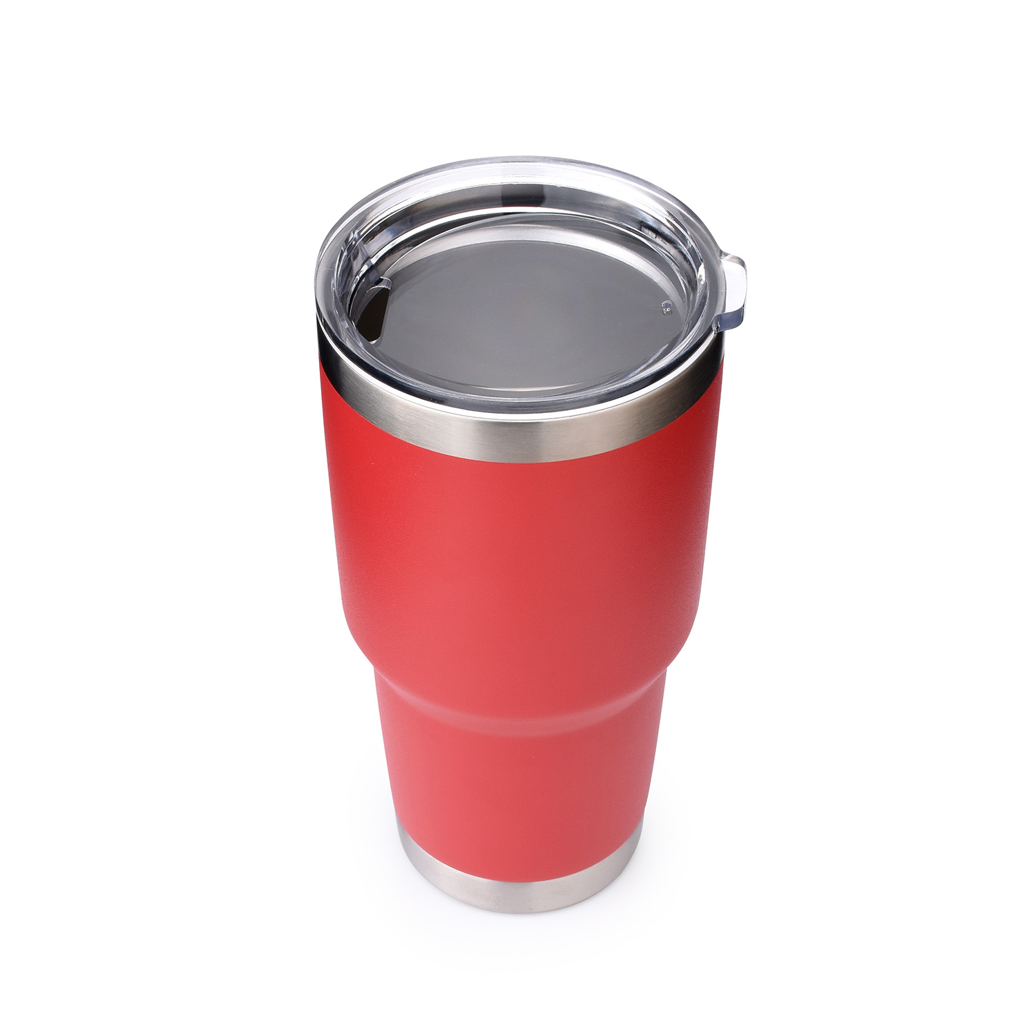 Vacuum Insulated Stainless Steel Coffee Tumbler with Clear Lid - Image 2